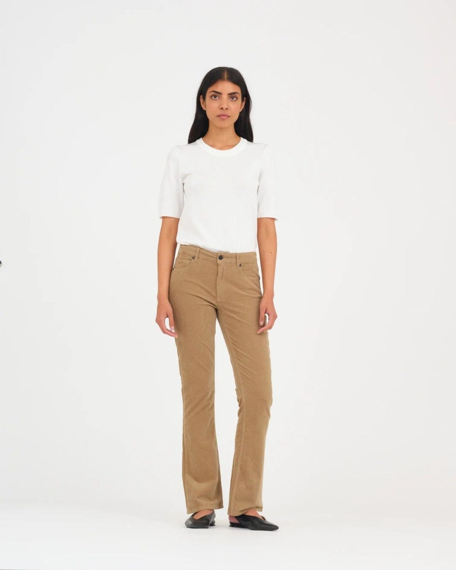 Klaer Pieszak | Marija Jeans Baby Cord Excl. Color Lead Brown Saddlebrown
