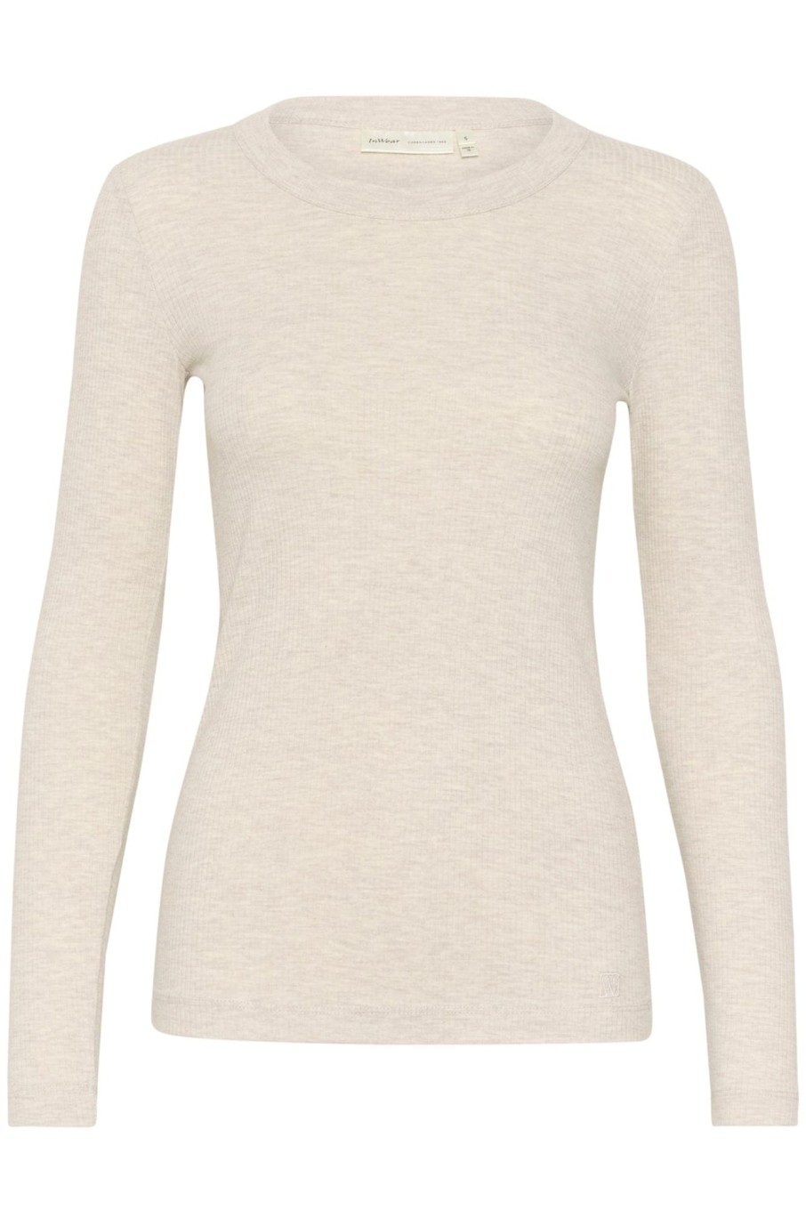 Klaer Inwear | Dagnaiw Melange T-Shirt Ls Ecru White