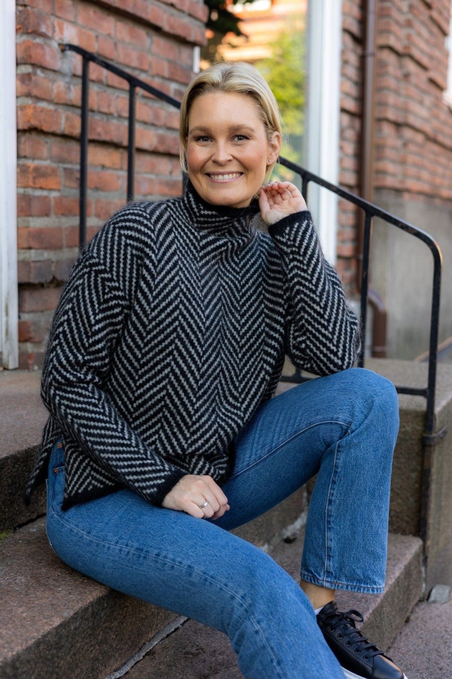 Klaer Second Female | Herrin Knit New T-Neck Black