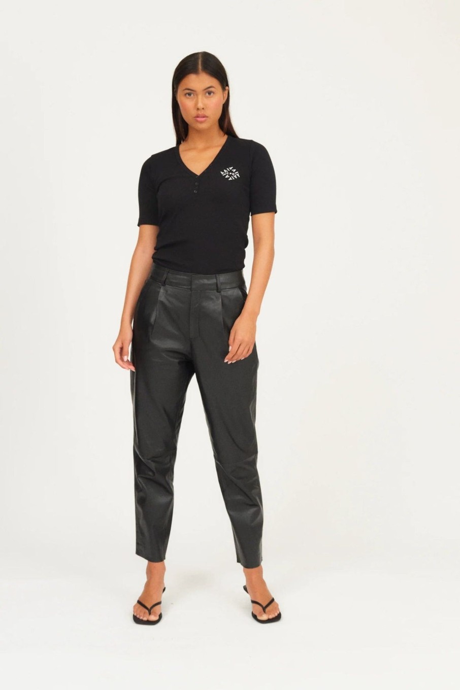 Klaer IVY Copenhagen | Ali Kylie Leather Pant Black