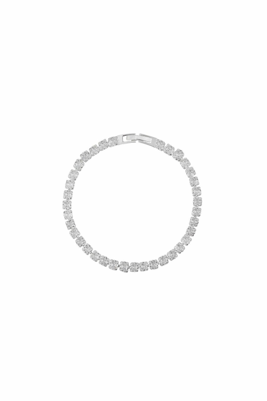 Tilbehor Orelia | Crystal Tennis Bracelet Silver Gray