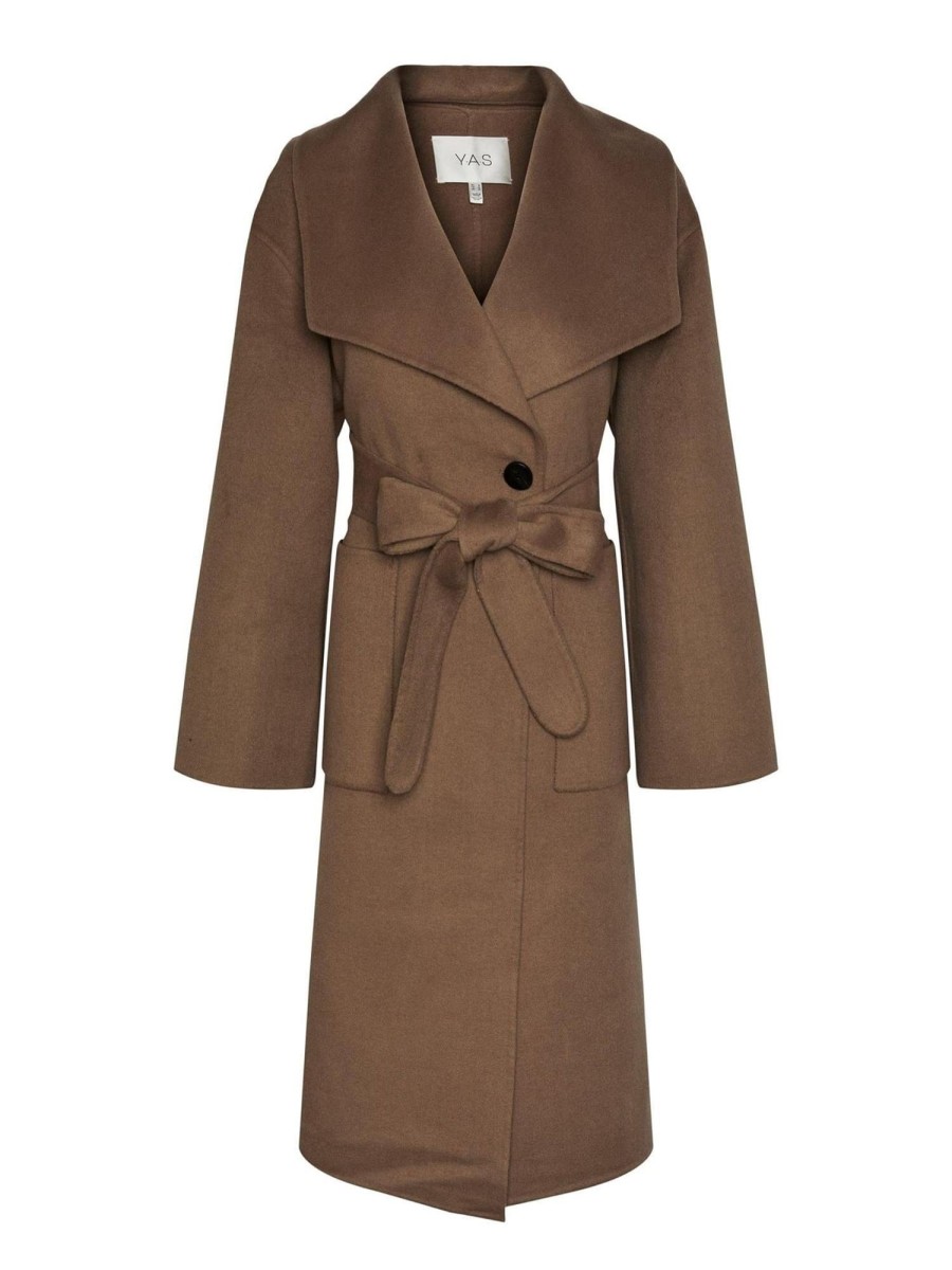 Klaer Y.A.S | Yasuldan Handmade Wool Mix Coat Nomad Saddlebrown