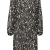 Klaer Inwear | Lendraiw Short Dress Graphic Plisse Strokes Gray