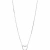 Tilbehor ENAMEL Copenhagen | Organic Heart Necklaces Silver Gray