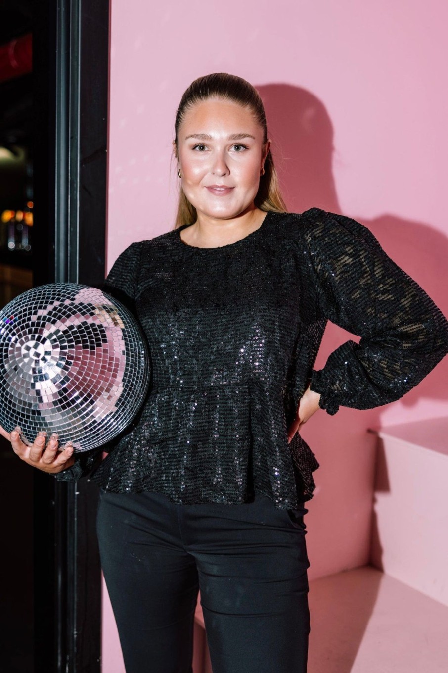 Klaer Neo Noir | Rizzo Sequins Blouse Black