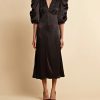 Klaer ByTiMo | Crepe Satin Midi Dress Black