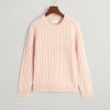 Klaer GANT | Lambswool Cable Knit Crew Neck Faded Pink